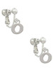Small Greek Letter - Omicron - Clip On Earrings