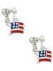 Mini USA Flag Clip On Earrings