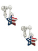 Mini USA Patriotic Star Clip On Earrings