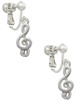 Clef Clip On Earrings