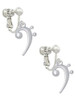 Bass Clef Clip On Earrings