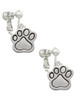 Large Paw Clip On Earrings