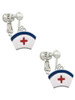 Nurse Hat Clip On Earrings