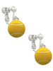 Large Tennis Ball Clip On Earrings