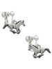 Running Horse Clip On Earrings