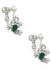 Mini Green Tree Frog Clip On Earrings