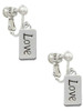 Love Clip On Earrings
