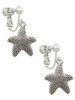 Antiqued Starfish Clip On Earrings