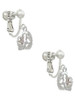 3-D Tiara Clip On Earrings