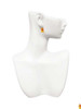 Resin Yellow Lion Clip On Earrings