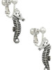 Antiqued Seahorse Clip On Earrings