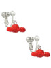Resin Puffy Red Lobster Clip On Earrings