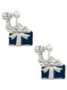 Blue Present Clip On Earrings