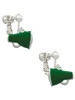 Small Green Megaphone Clip On Earrings