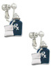 Blue Prescription Bottle Clip On Earrings