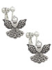 Angel with Heart Clip On Earrings