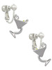 Martini Drink with Olive Clip On Earrings