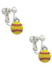 Mini Softball - Two Sided - Clip On Earrings