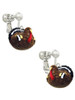 Resin Turkey Clip On Earrings