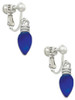 Christmas Lights - Blue Resin Clip On Earrings