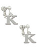 Large Greek Letter - Kappa - Clip On Earrings