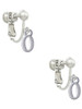 Small Number - 0 - Clip On Earrings
