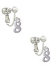 Small Number - 8 - Clip On Earrings