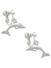 Antiqued Dolphin Clip On Earrings