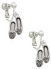 Ballet Slippers Clip On Earrings