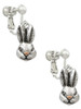 Antiqued Bunny Head Clip On Earrings