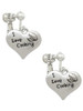 I love Cooking Heart with Chef Hat Clip On Earrings