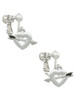 Heart with Arrow Clip On Earrings
