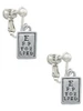 Eye Chart Clip On Earrings