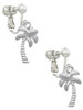 Palm Tree Clip On Earrings
