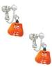 Resin Funny Boo! Pumpkin Clip On Earrings