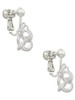 3-D Pretzel Clip On Earrings