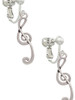 Long Curly Clef Clip On Earrings