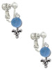 Blue Baby Rattle Clip On Earrings