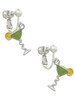 Tropical Drink - Lime Green Clip On Earrings