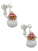 Santa Face with Curly Beard Clip On Earrings