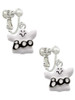 BOO Ghost Clip On Earrings