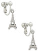 3-D Eiffel Tower Clip On Earrings