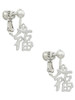 Chinese Symbol ''Good Luck'' Clip On Earrings
