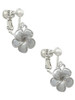 Flower Clip On Earrings