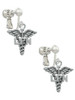 Caduceus - LPN Clip On Earrings