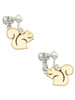 Gold Tone Squirrel Clip On Earrings