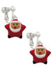 Star Santa Clip On Earrings