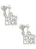 Faith Hope Love Clip On Earrings