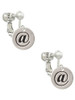 Disc 1/2'' - Symbol - At Sign - @ - Clip On Earrings