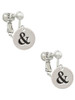 Disc 1/2'' - Symbol - Ampersand - & - Clip On Earrings